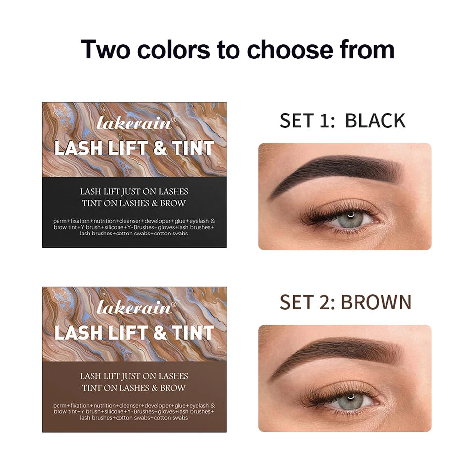 Professional Lash Lift and Eyebrow Tinting Kit - 12