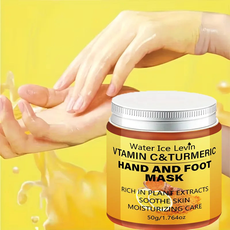 Water Ice Levin Turmeric Hand and Foot Mask Moisturizing Brightening 50g - 3