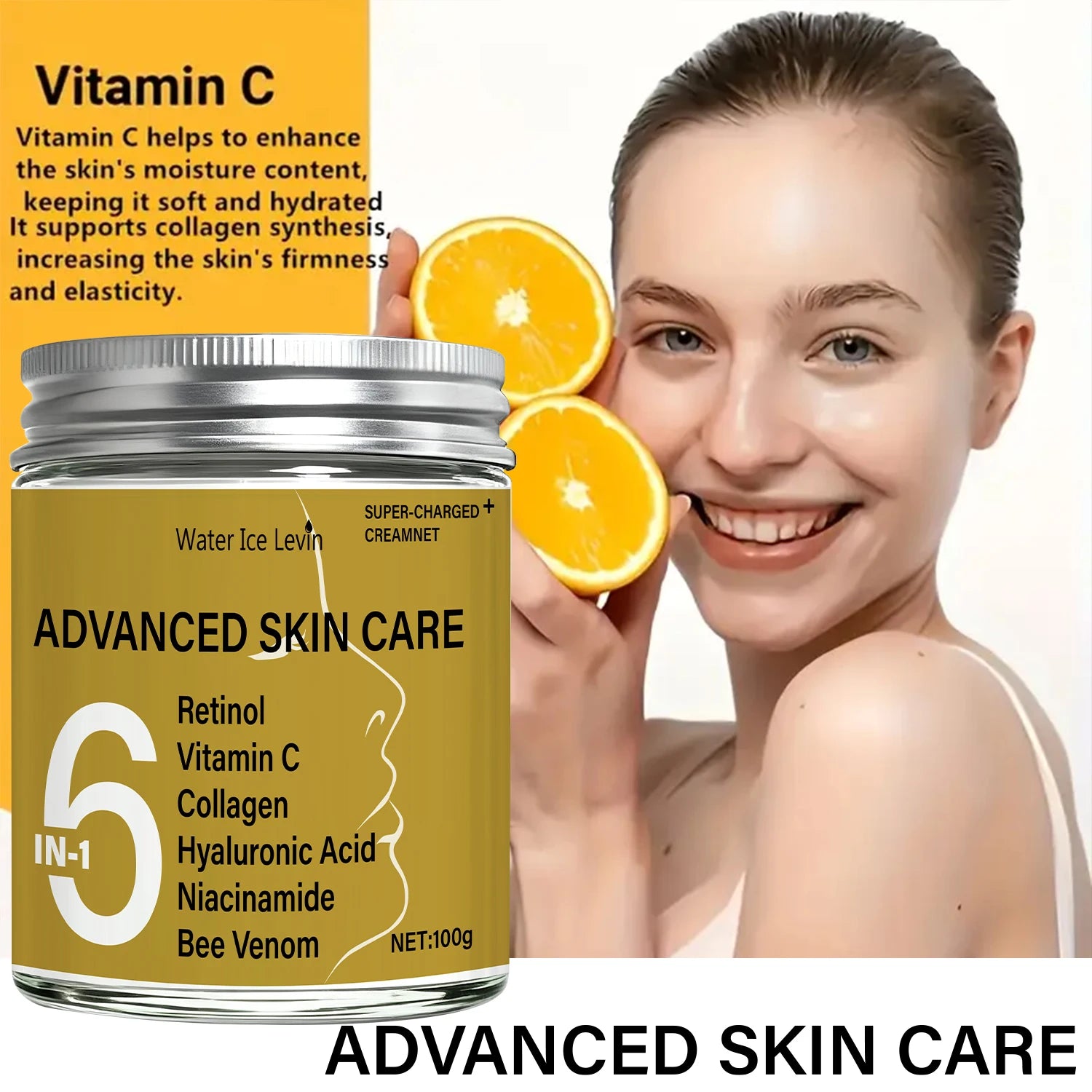 Water Ice Levin Retinol Vitamin C Face Cream Anti-Aging Moisturizer - 6