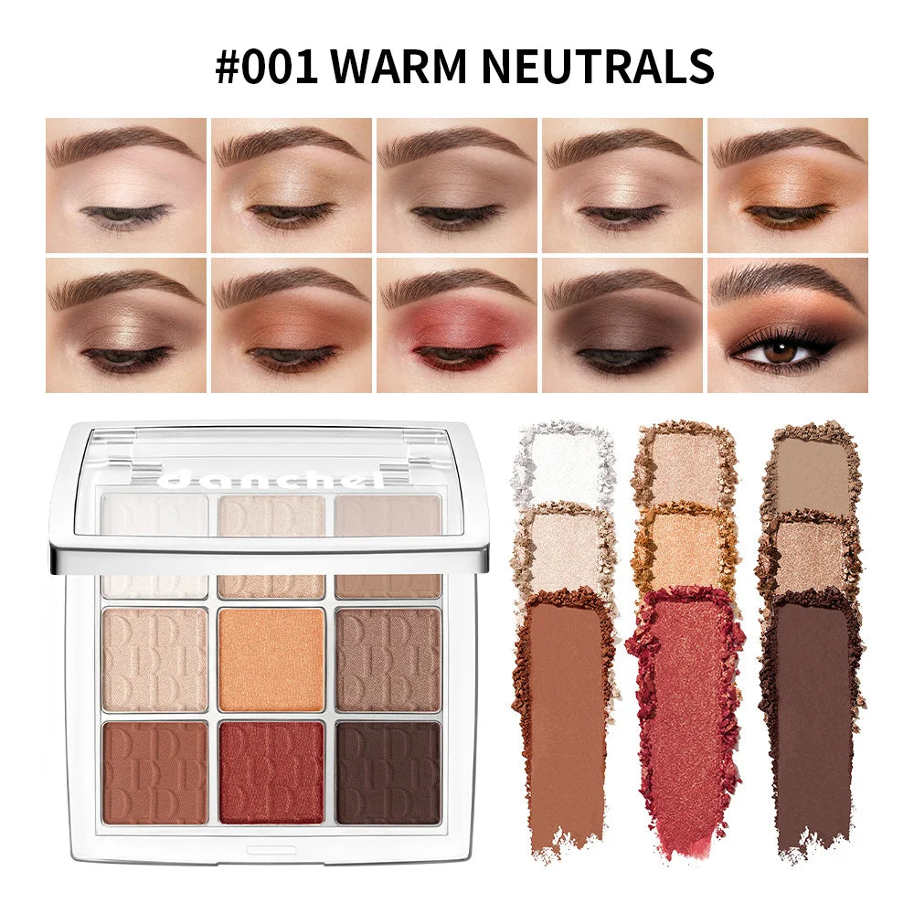 9-Color Pigmented Eyeshadow Palette for Everyday Makeup Looks - 25