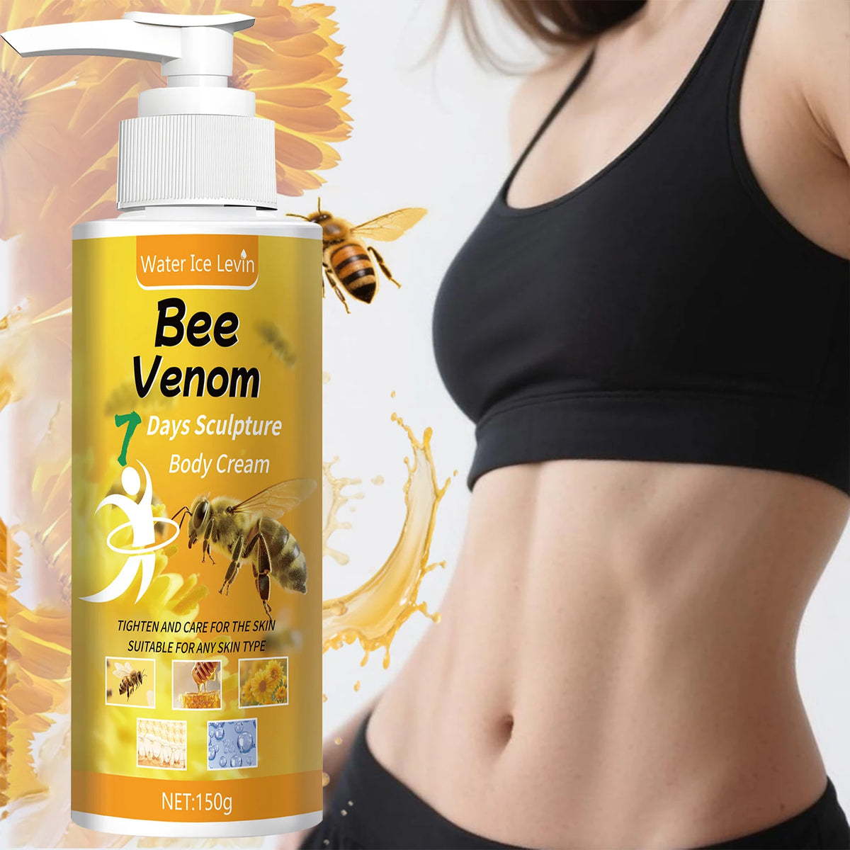 Bee Venom Body Sculpting Cream Firming and Moisturizing Treatment