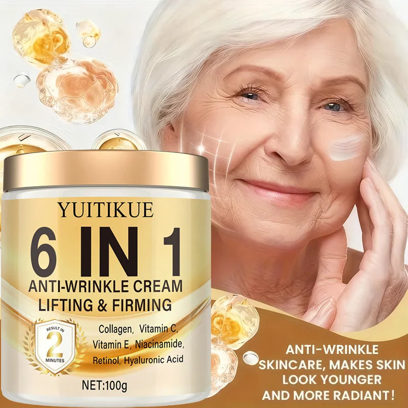 YUITIKUE 6 in 1 Anti Wrinkle Cream Retinol Collagen Face Firming Moisturizer