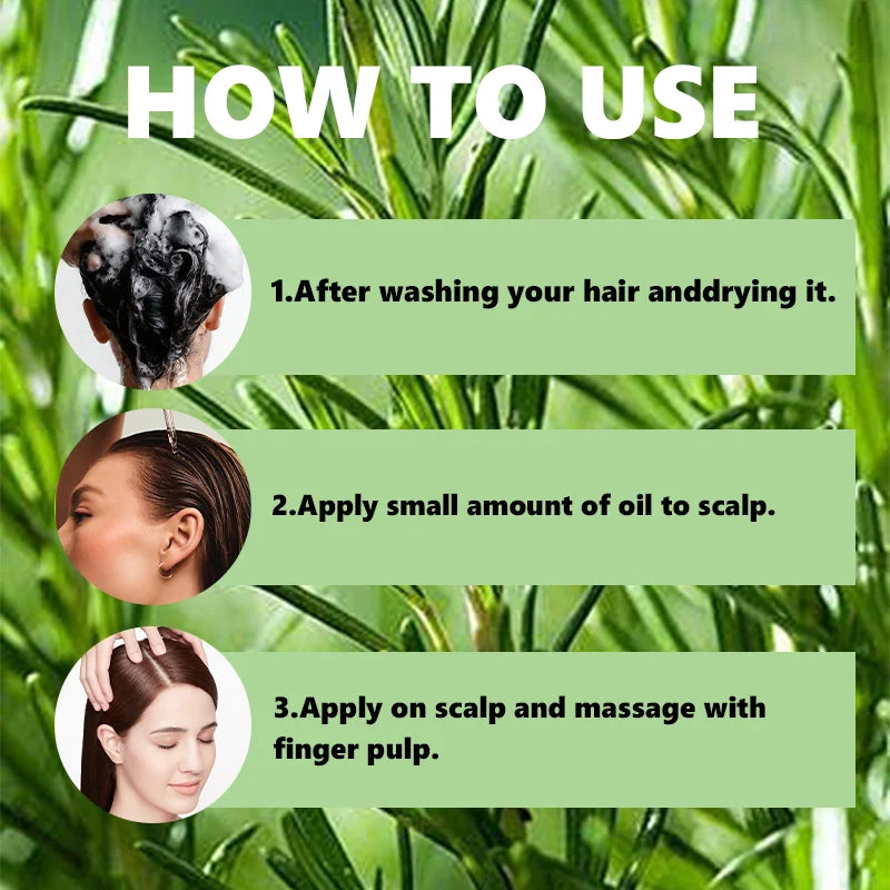 100ml Rosemary Essential Oil Hair Growth Scalp Nourishing Treatment - 12