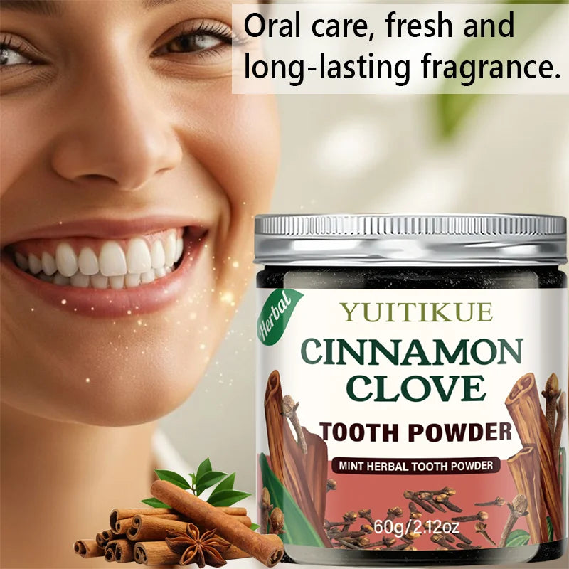Yuitikue Cinnamon Clove Tooth Powder Natural Herbal Teeth Cleaning 60g - 9