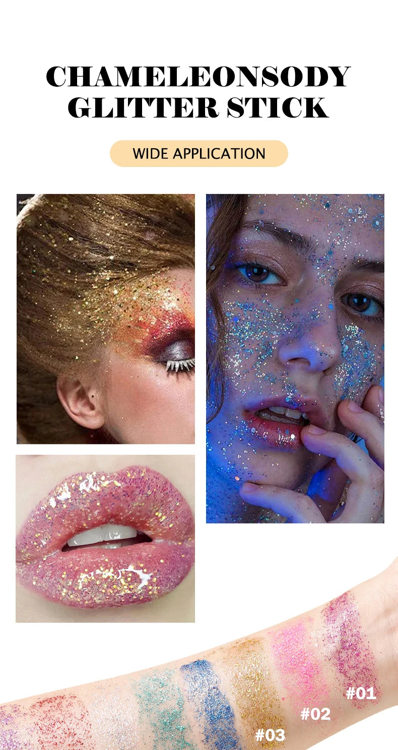 Peifen Glitter Makeup Stick Waterproof Face Body Highlighter
