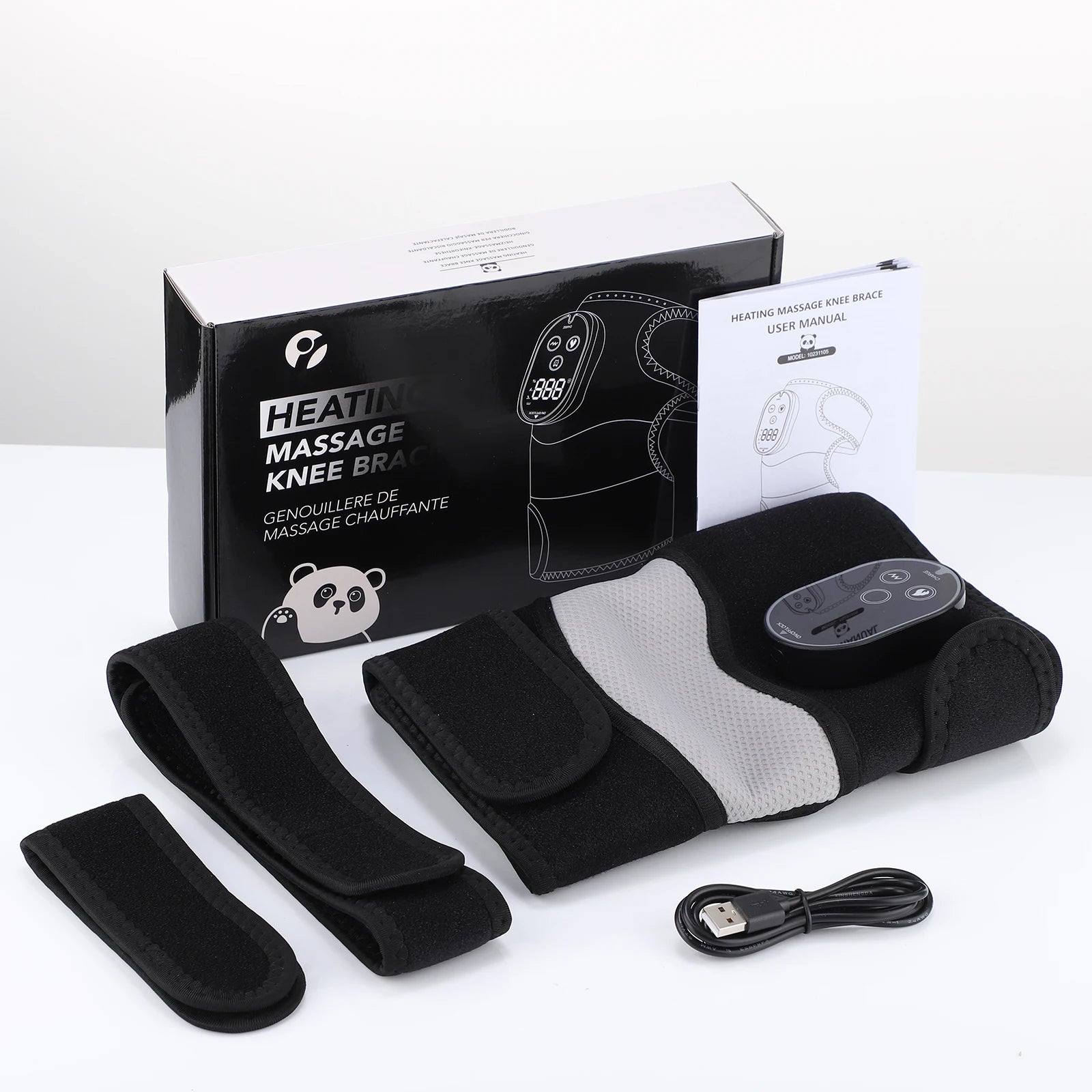 Cordless Heated Vibration Knee Massager Wrap for Joint Pain Relief - 15