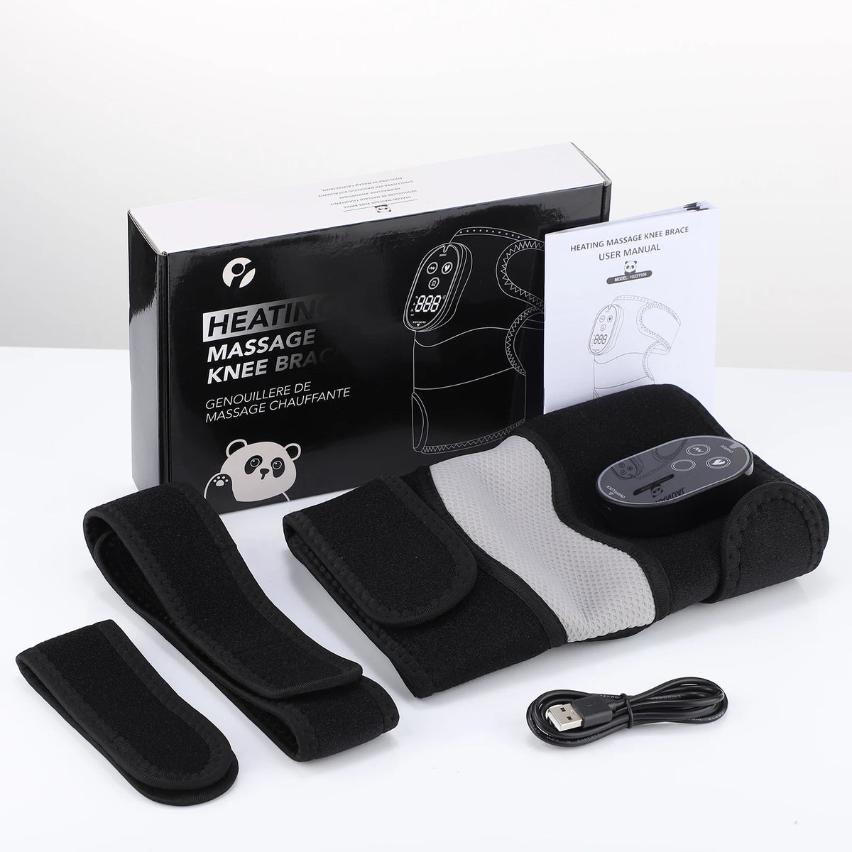 Cordless Heated Vibration Knee Massager Wrap for Joint Pain Relief