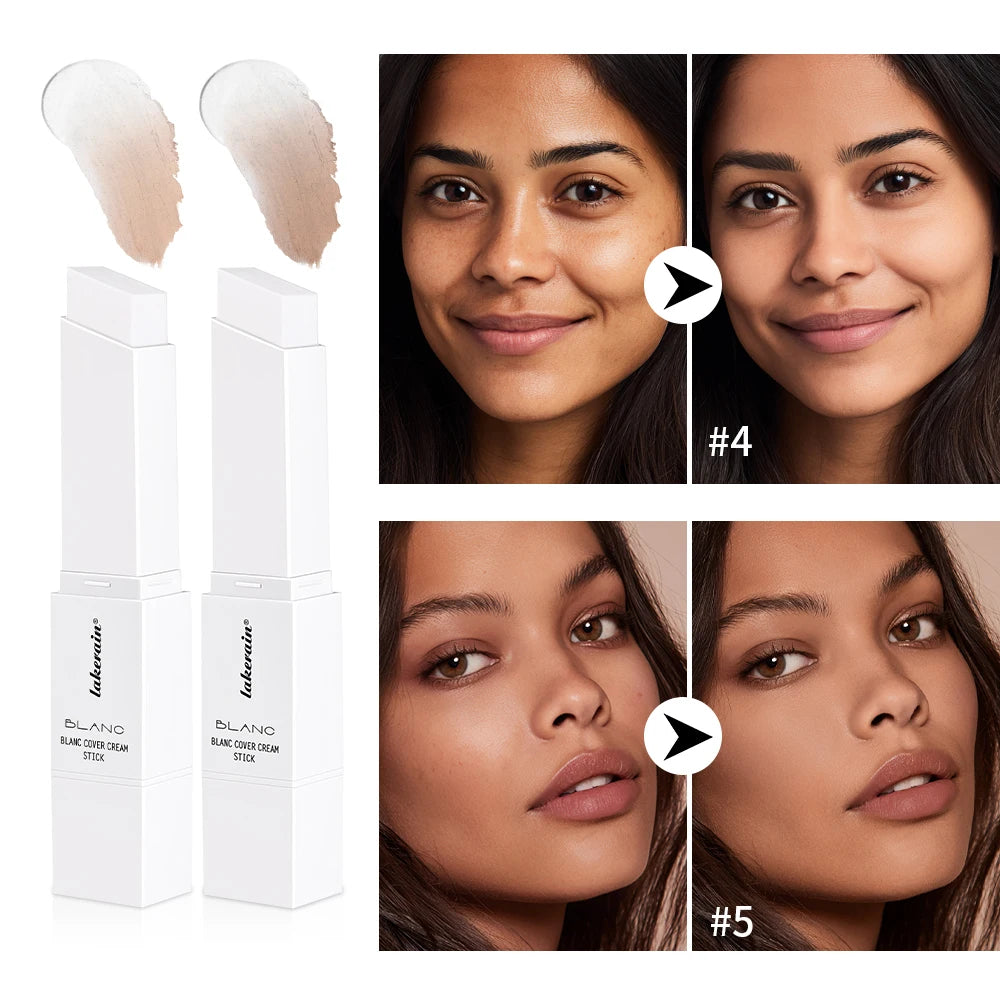 Color-Changing Foundation Stick with Built-in Blending Brush