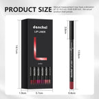 Professional 12-Piece Waterproof Lip Liner Pencil Set