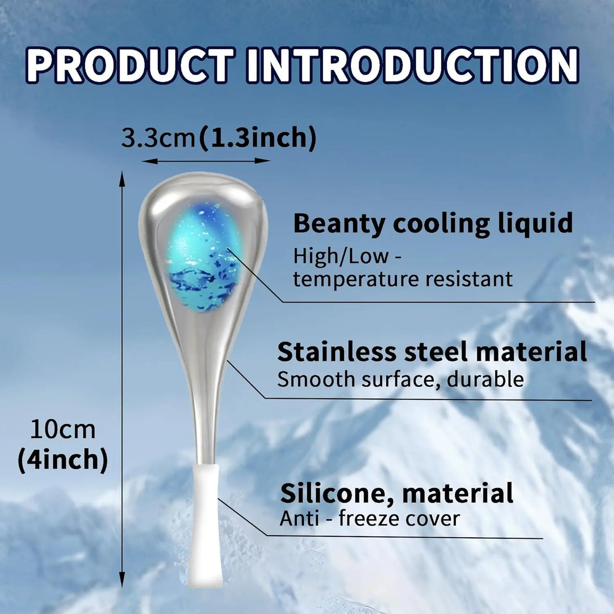 Stainless Steel Facial Cryo Sticks for Puffiness and Skin Cooling