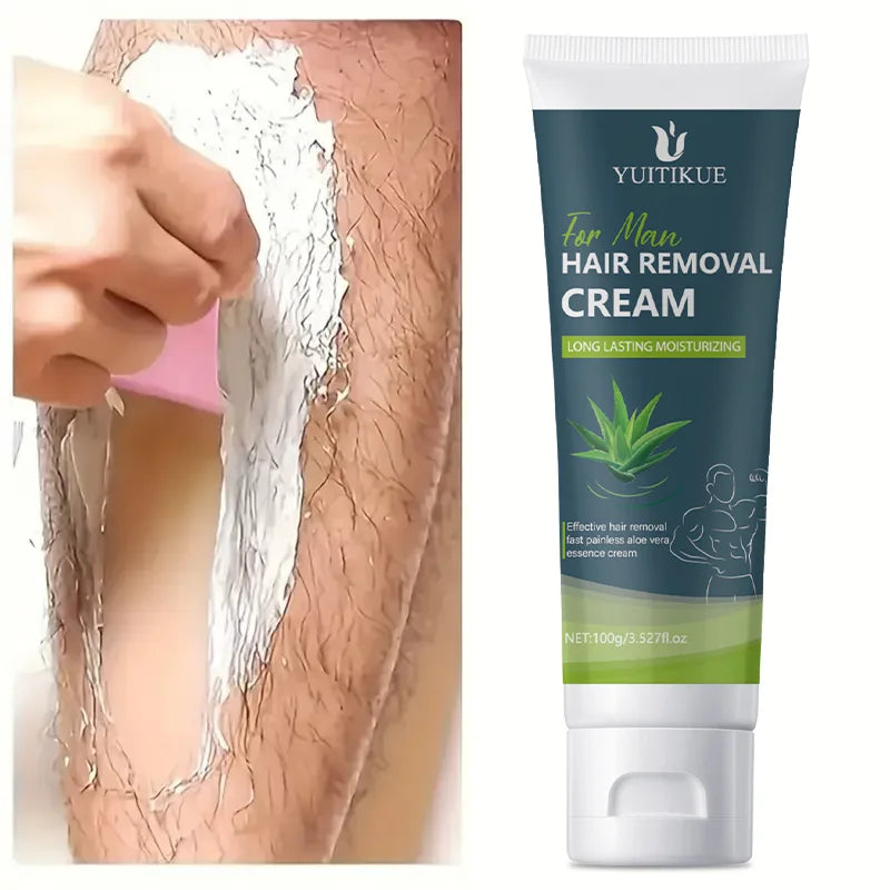 Mens Hair Removal Cream Painless Body Depilatory Cream 100g - 2