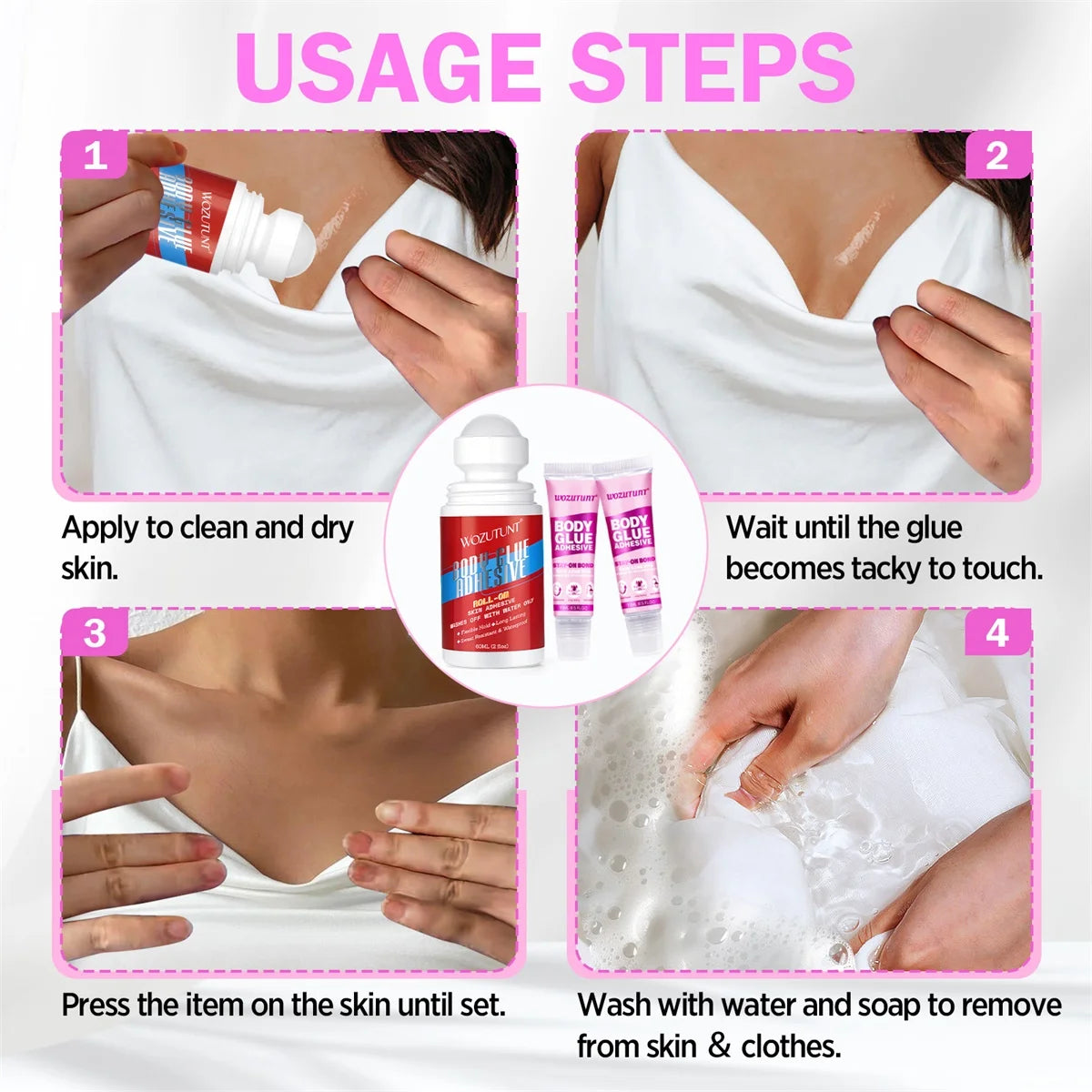 Wozutunt Body Glue Skin Adhesive for Clothing and Lingerie - 6