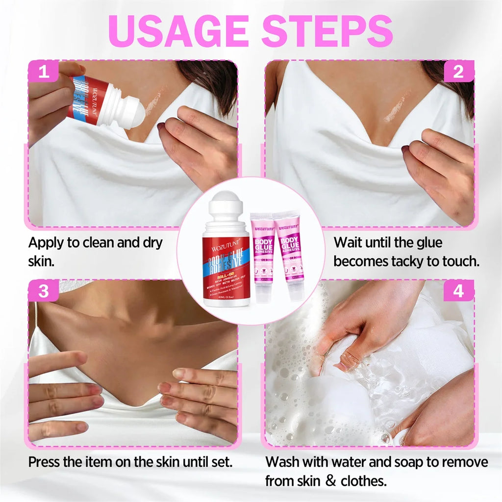 Wozutunt Body Glue Skin Adhesive for Clothing and Lingerie