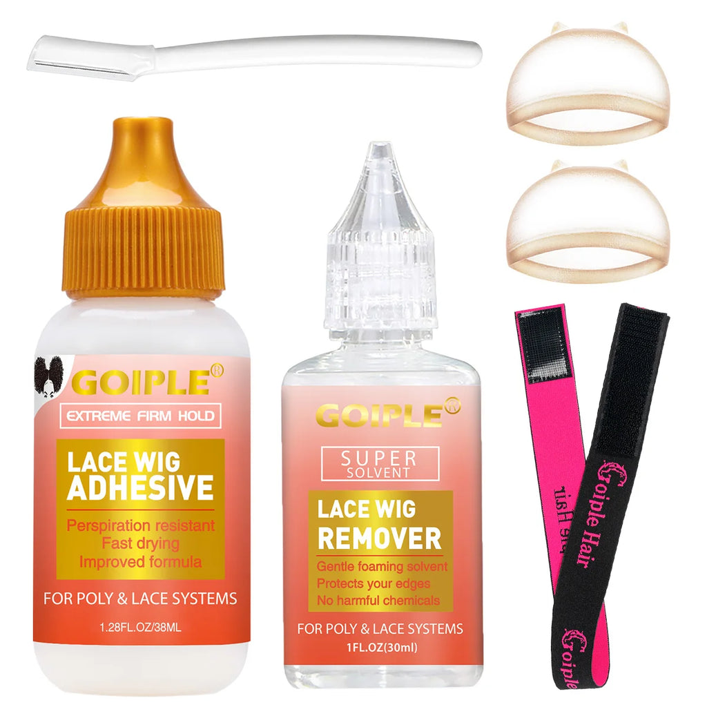 Goiple 6 Piece Lace Wig Adhesive and Glue Remover Kit