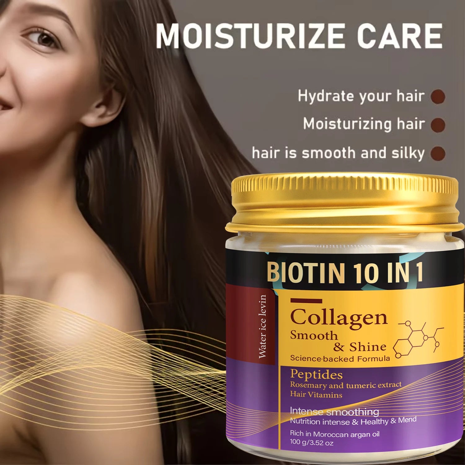 Biotin Collagen Keratin Argan Oil Hair Mask Nourishing Repair 100g