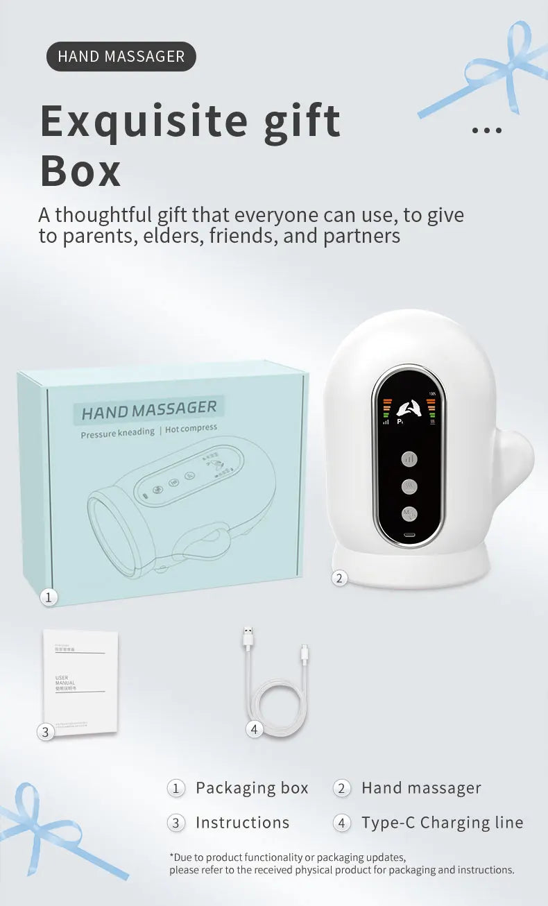 Electric Hand Massager with Heat and Compression