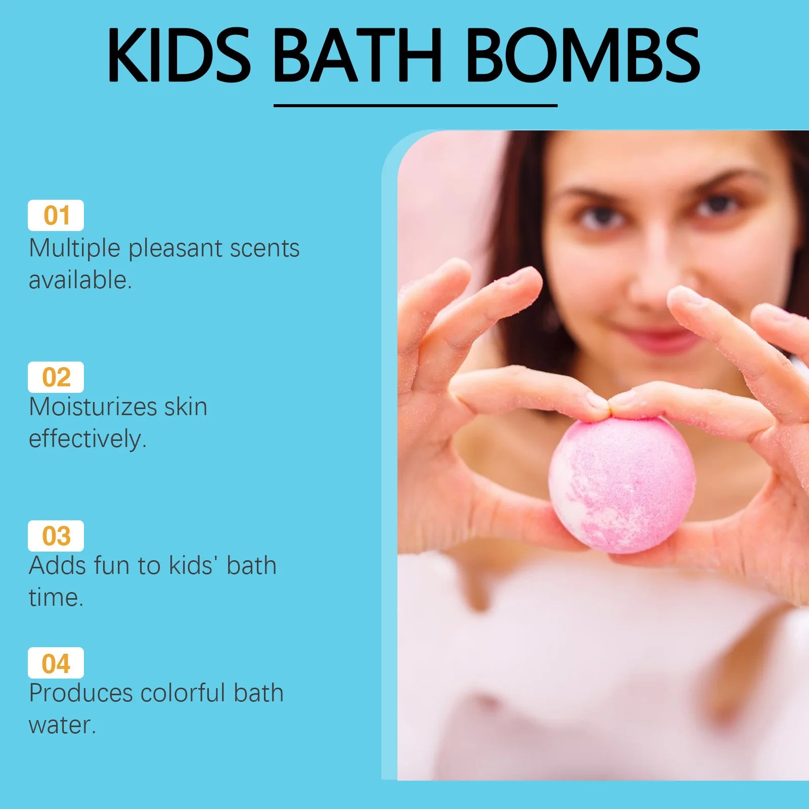 Kids Moisturizing Bath Bomb Gift Set - 10
