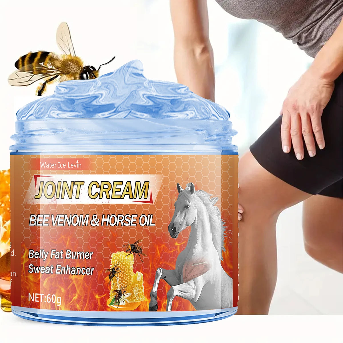 Bee Venom and Horse Oil Joint Cream Moisturizing Recovery Balm 60g - 1