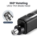 Electric Nose and Ear Hair Trimmer for Painless Grooming