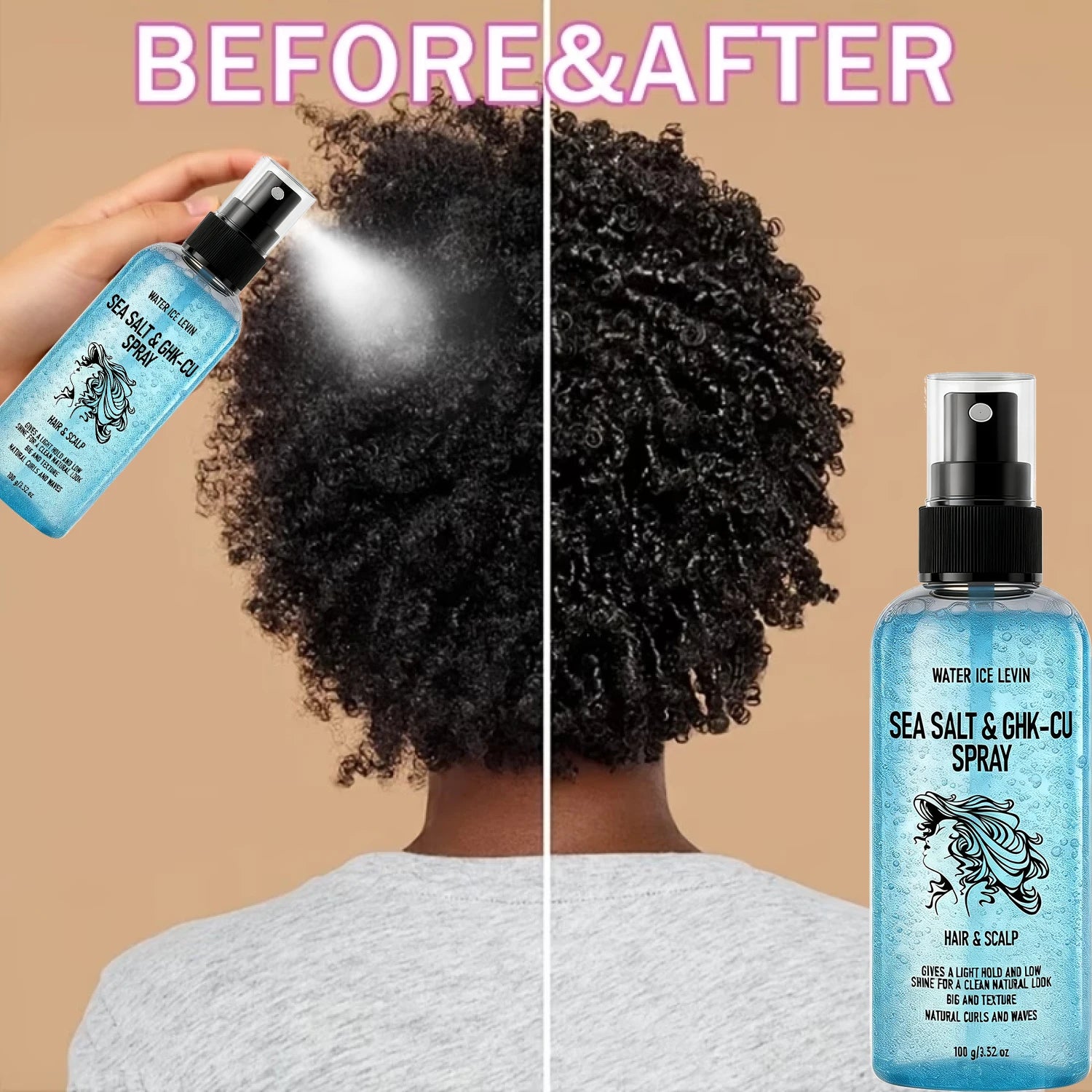 Biotin Keratin Sea Salt GHK-Cu Infused Hair and Facial Spray
