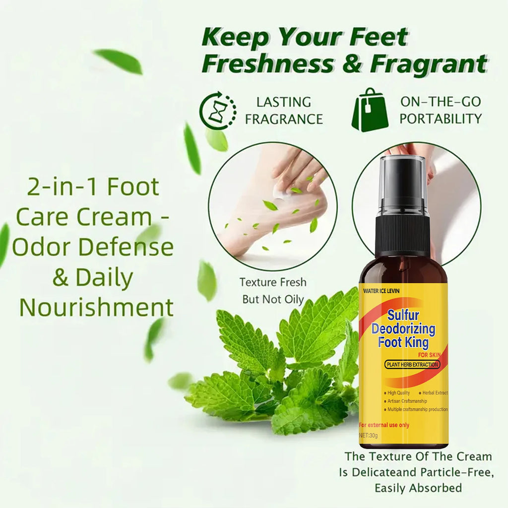 Sulfur Foot Deodorizer Spray Herbal Odor Control and Skin Moisturizer