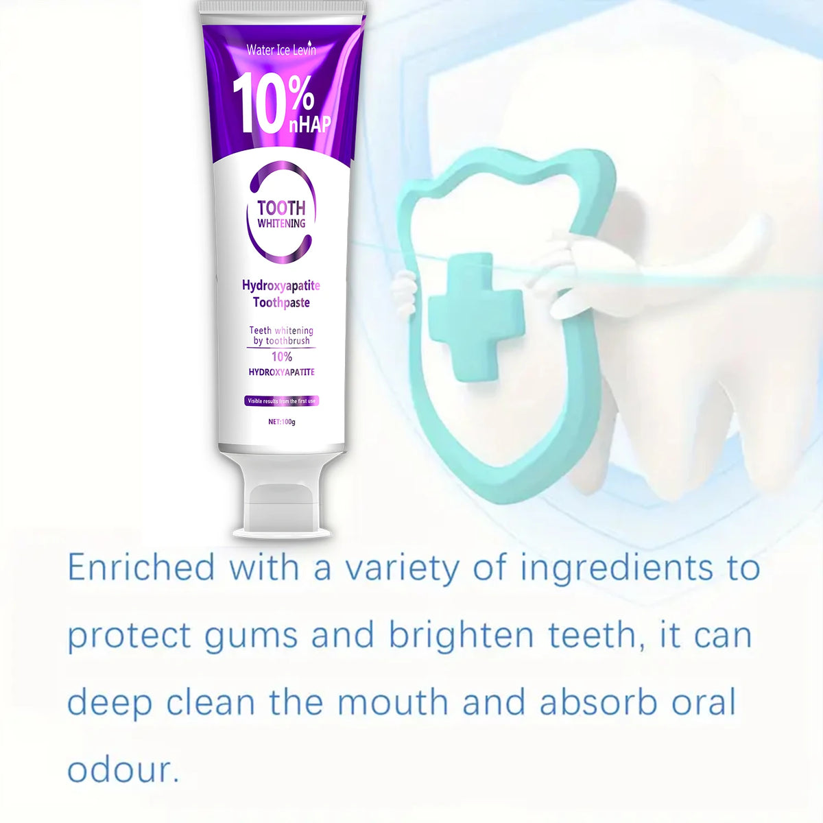 10% Hydroxyapatite Teeth Whitening Toothpaste Dental Care Enamel Repair