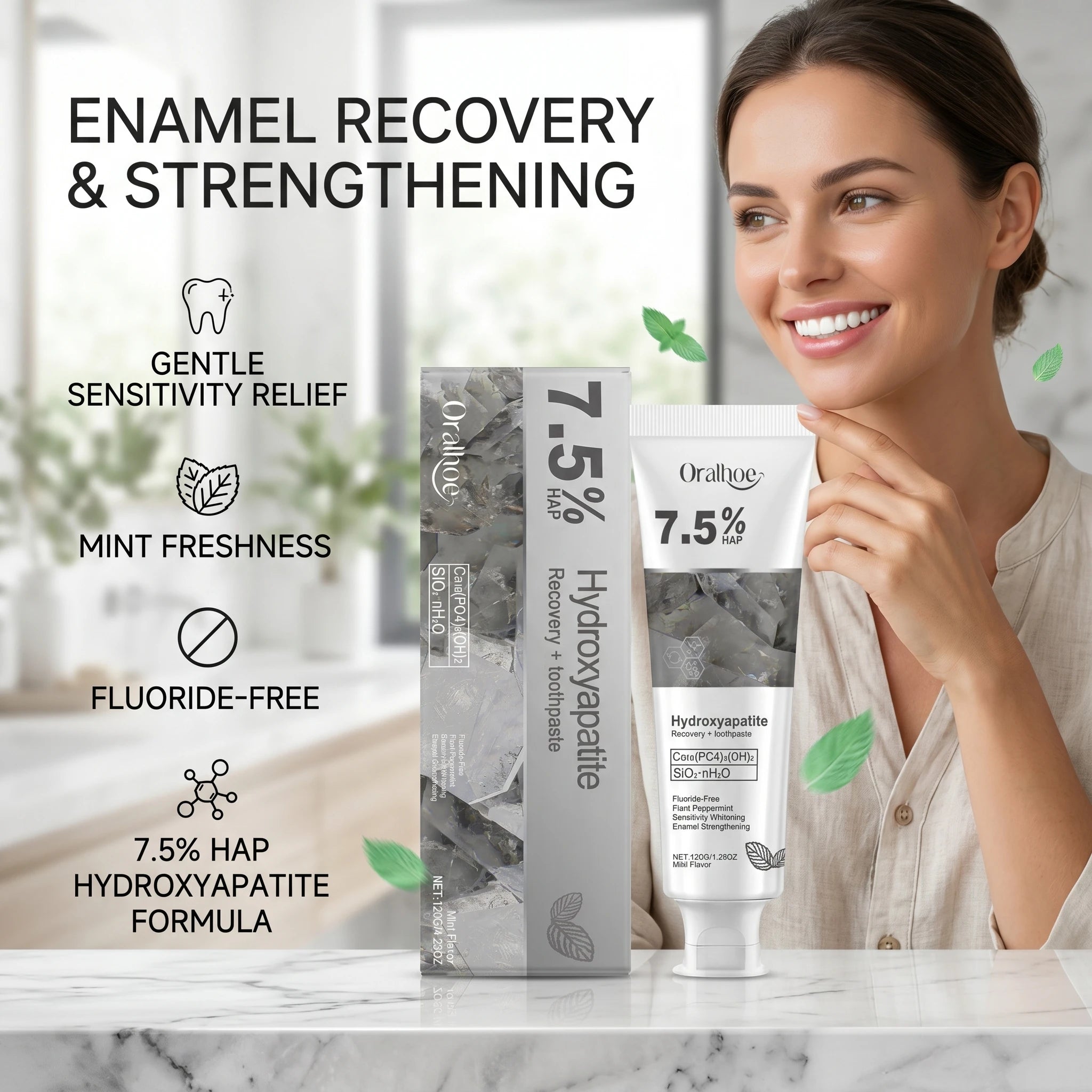 Hydroxyapatite Enamel Repair and Whitening Toothpaste - 5