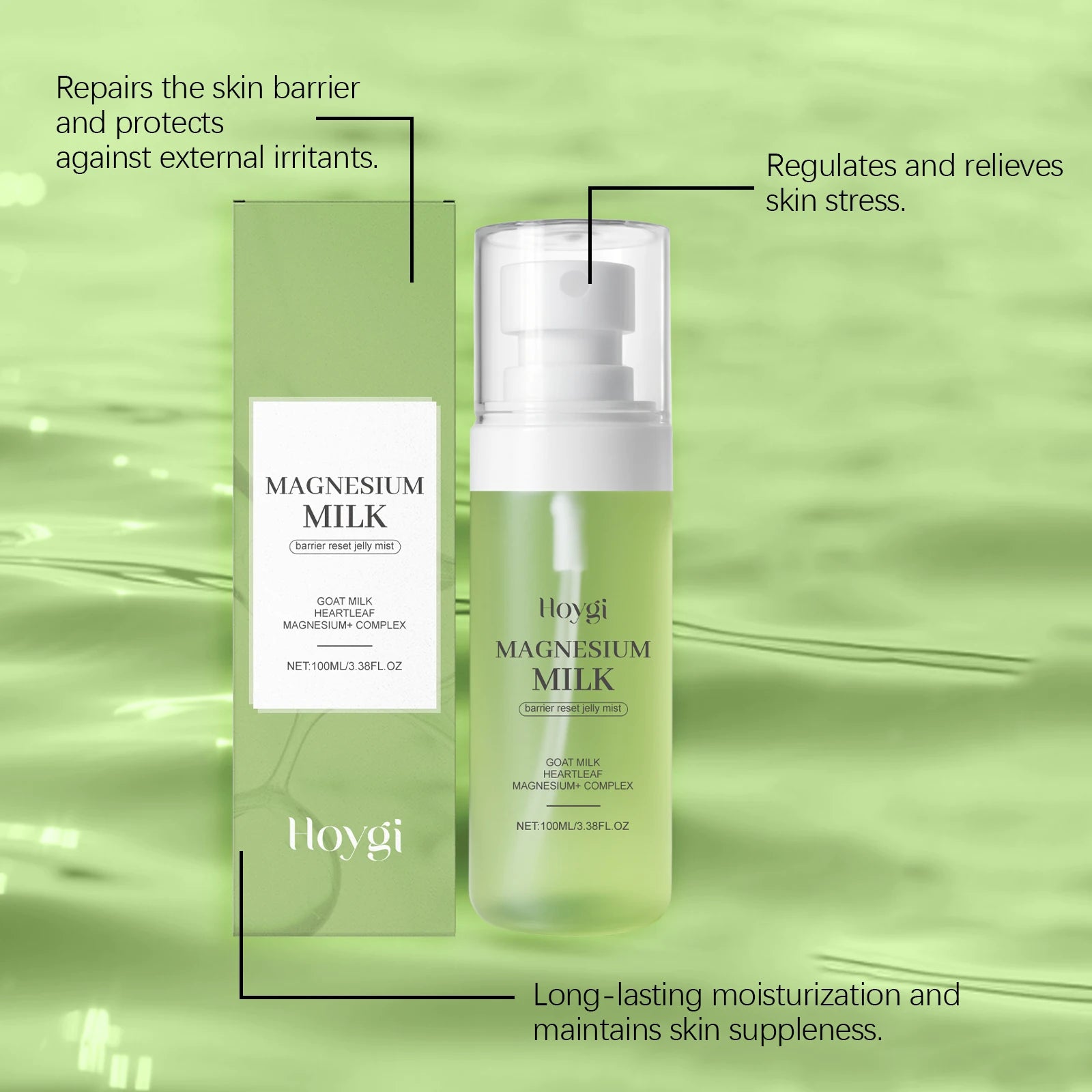 Hoygi Magnesium Milk Barrier Reset Jelly Mist Facial Toner Spray - 4