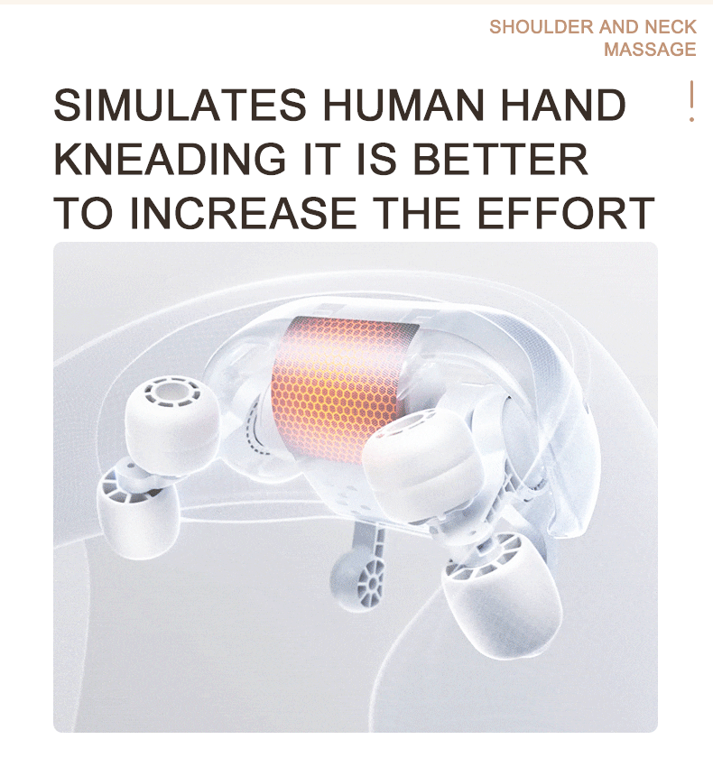Wireless 6D Deep Tissue Neck and Shoulder Massager with Heat