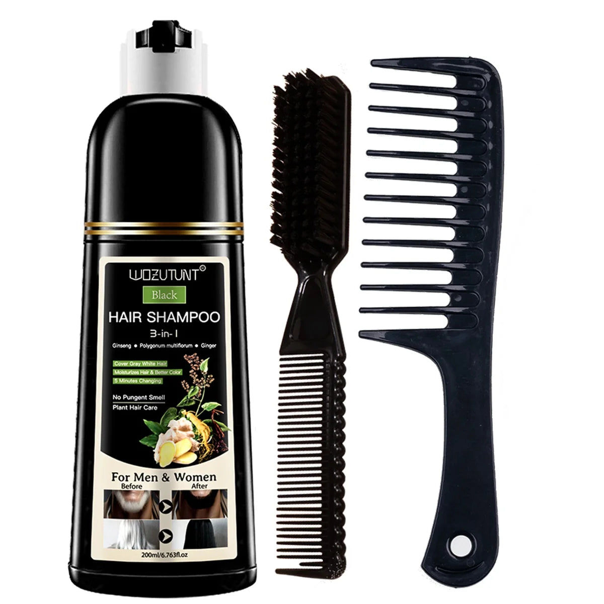200ml 3 in 1 Herbal Hair Dye Shampoo for Men and Women