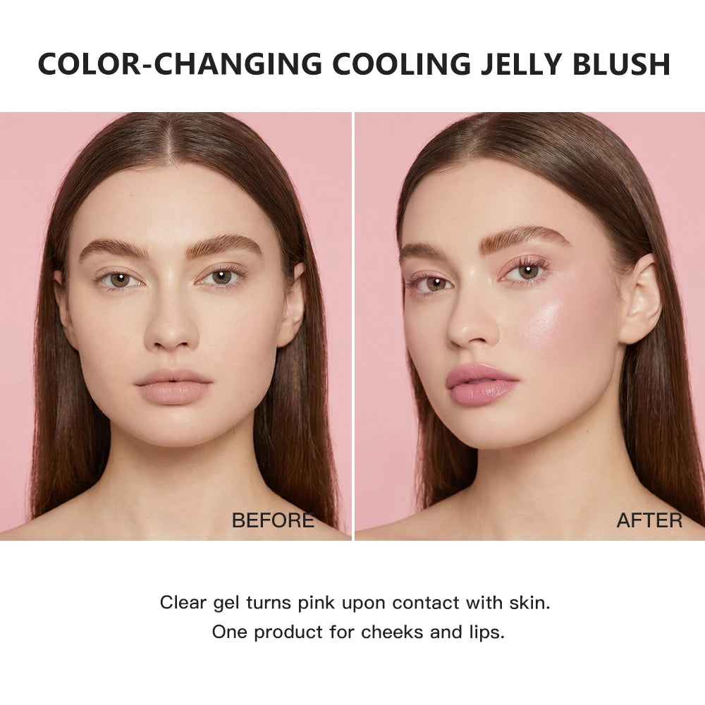 pH-Adaptive Color-Changing Jelly Blush for Lips and Cheeks