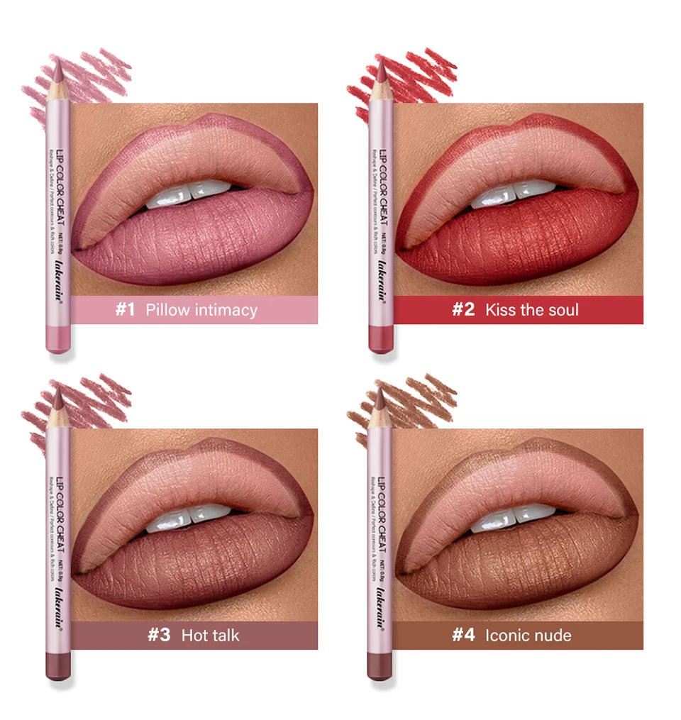 Waterproof Long-Lasting Matte Lip Liner Pencil Set
