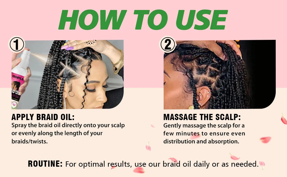 Goiple Braid Care Kit Leave-in Shampoo Scalp Oil and Styling Braid Gel - 20