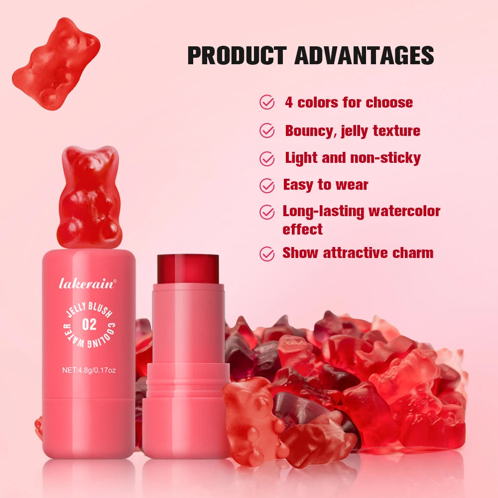 Cooling Water Jelly Blush Stick for Cheeks and Lips