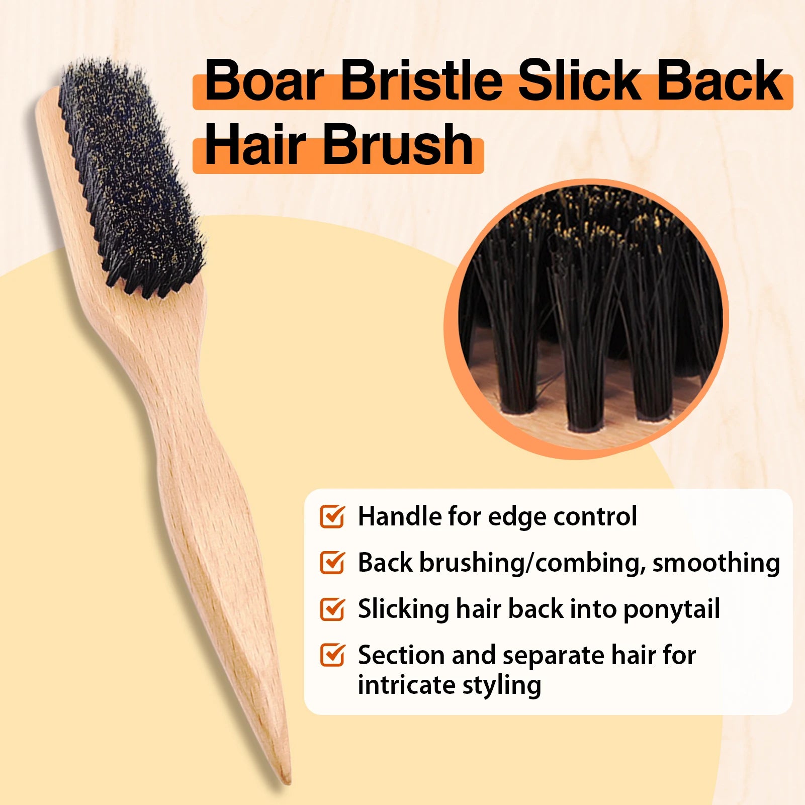 Goiple Biotin Rosemary Hair Wax Stick and Styling Brush Set - 13