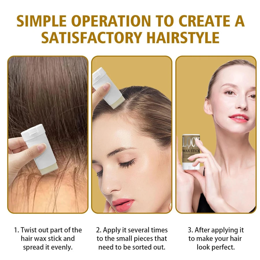 Portable Hair Wax Stick for Frizz Control and Edge Styling - 6