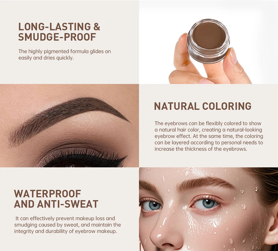Long-Lasting Waterproof Eyebrow Pomade for Natural Definition - 8