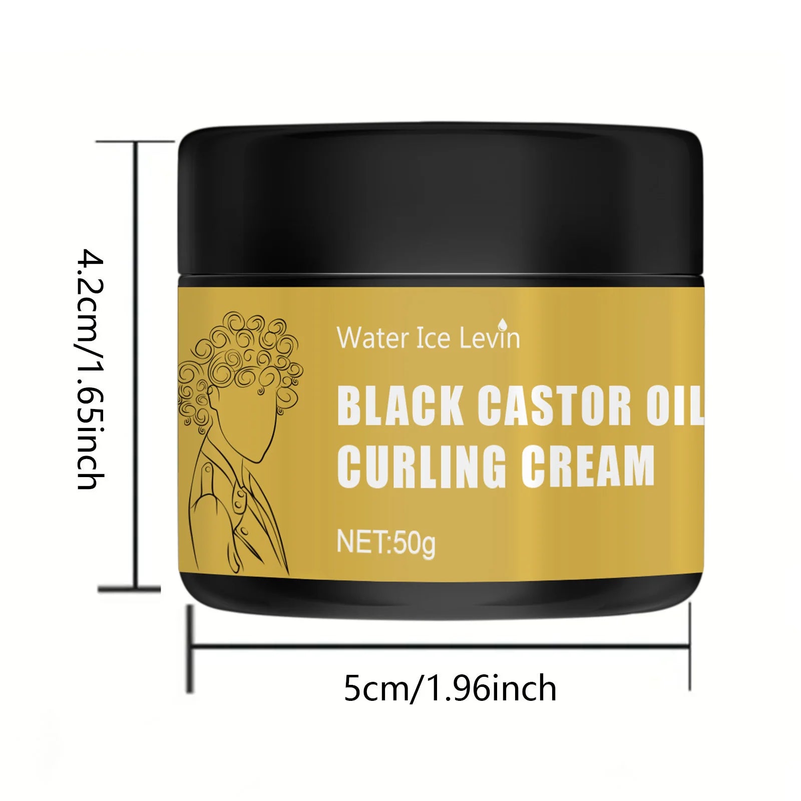 Black Castor Oil Hair Curling Cream 50g Moisturizing Conditioner - 3