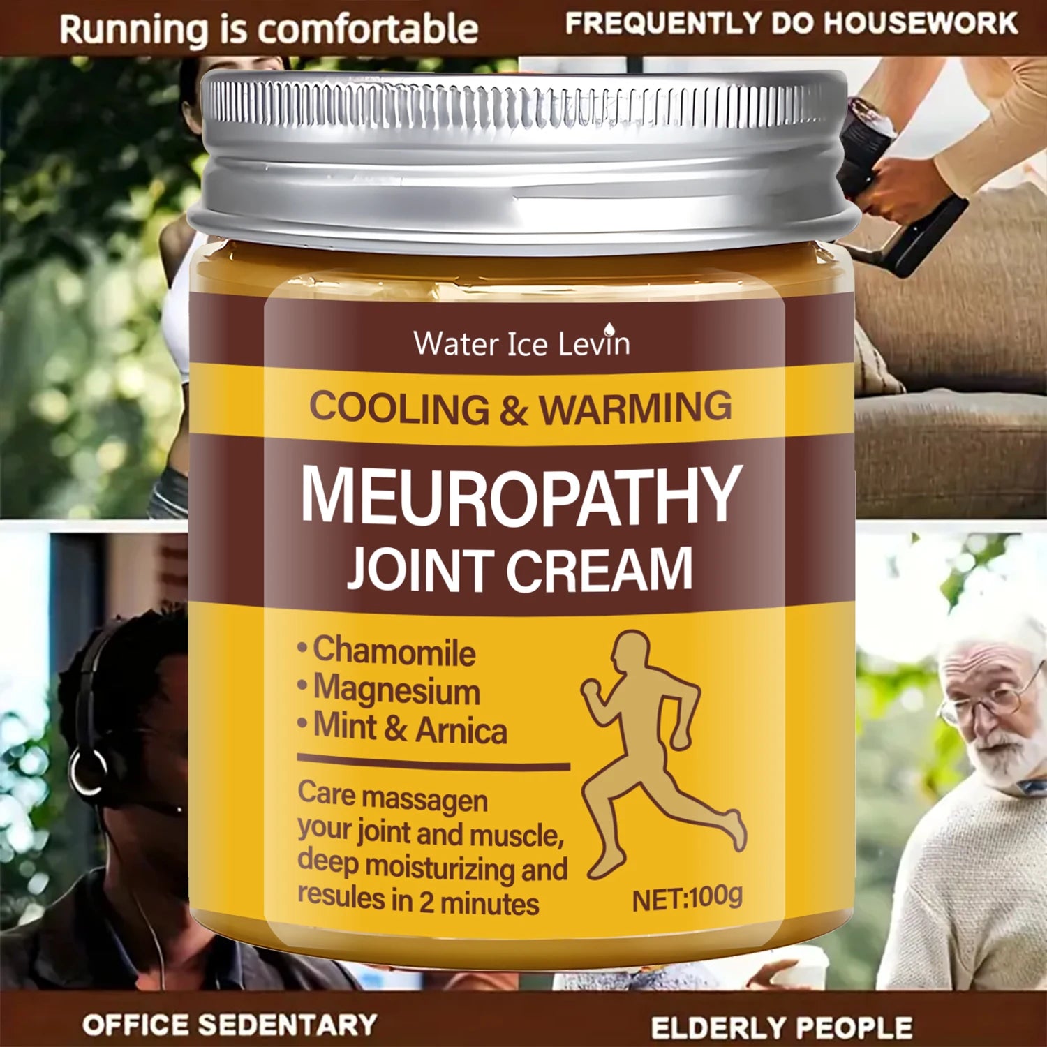 Meuropathy Joint Cream Magnesium Arnica Muscle and Joint Relief 100g - 4