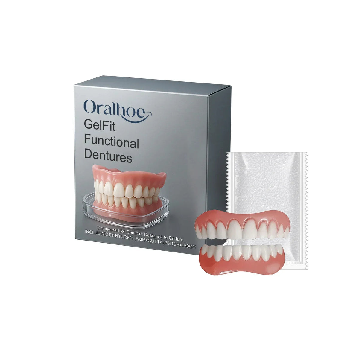 Temporary Realistic Denture Set for Missing Teeth and Gaps