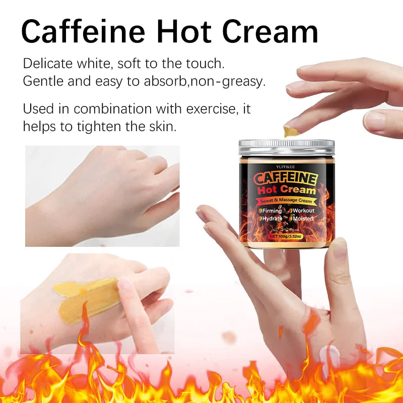 YUITIKUE Caffeine Hot Cream Thermogenic Workout Body Sculpting Gel 100g - 5