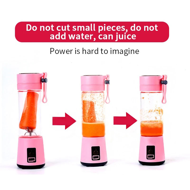Portable USB Mini Juicer Blender 6 Blade Fruit Mixer Cup