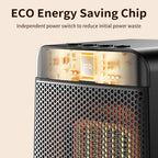 Portable Electric Space Heater with Flame Effect