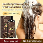 100ml Brown Hair Dye Shampoo 4-in-1 Plant Formula