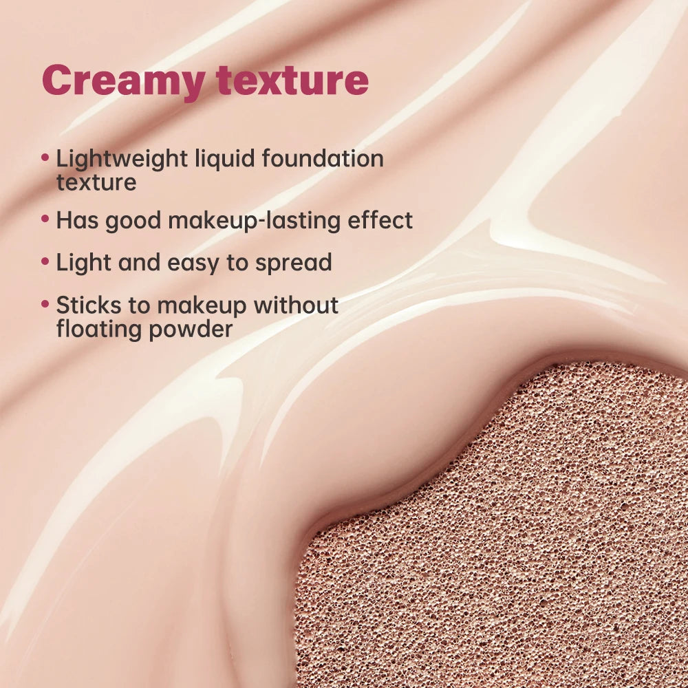 Full Coverage Long-Lasting Semi-Matte Cushion Foundation