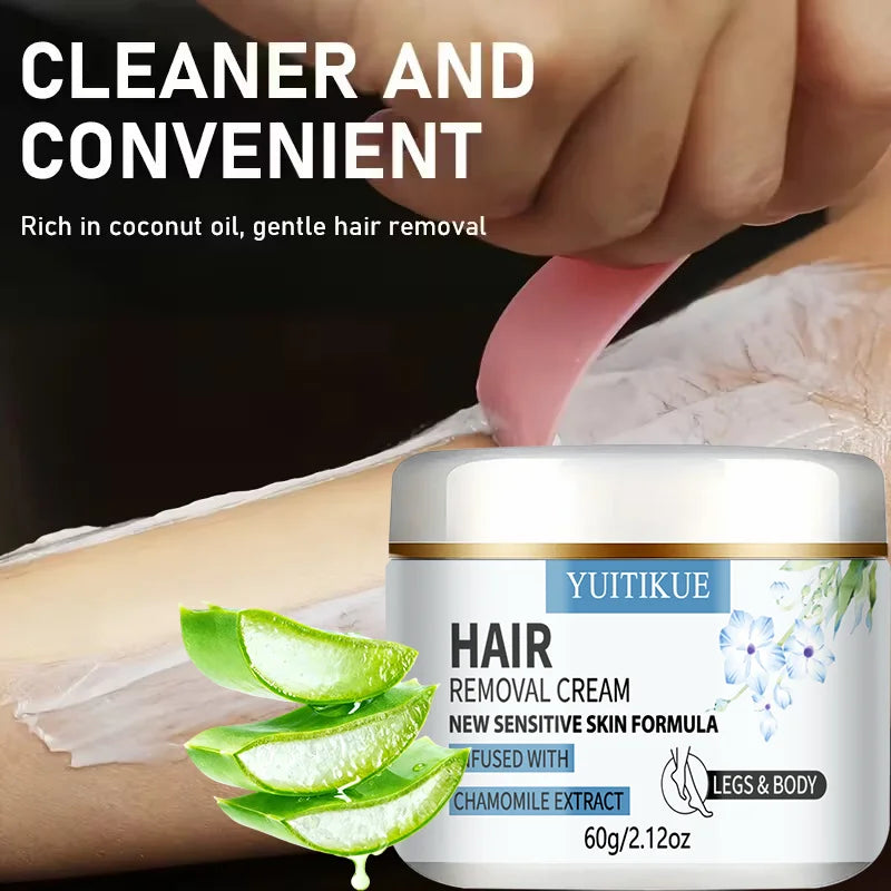 YUITIKUE Hair Removal Cream 60g Sensitive Skin Formula for Body
