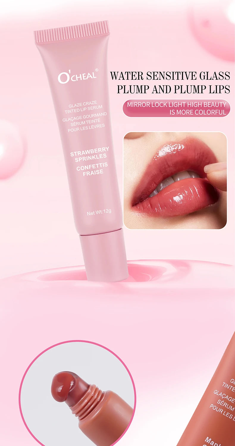 O'Cheal Glaze Tinted Lip Serum Moisturizing Gloss