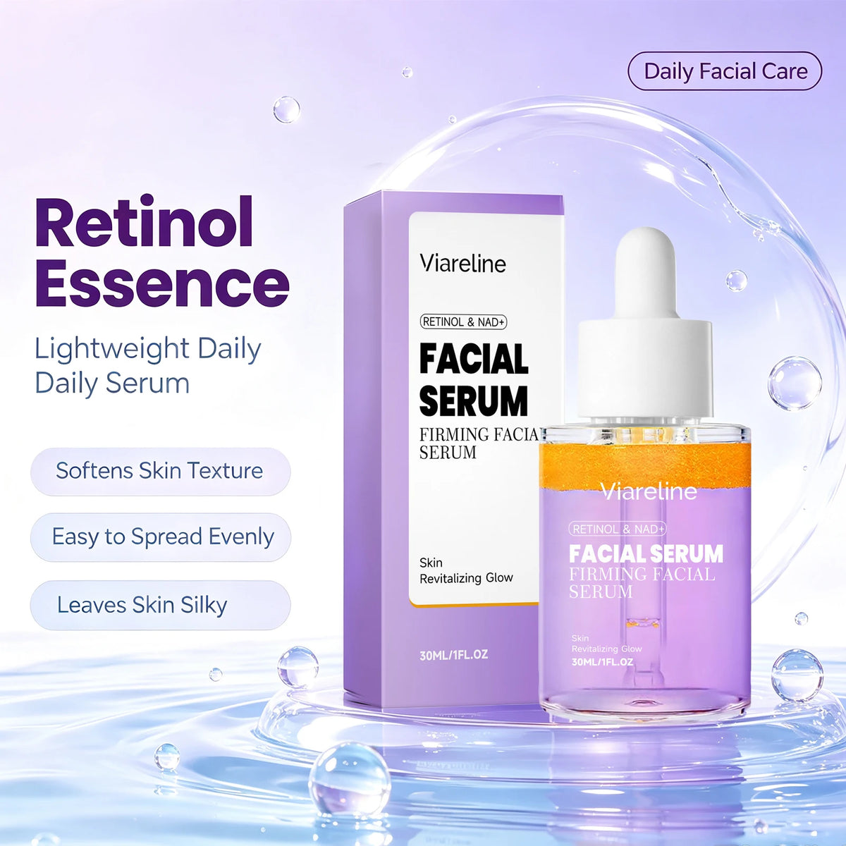 Retinol Anti-Aging Facial Serum for Firming and Smoothing Skin