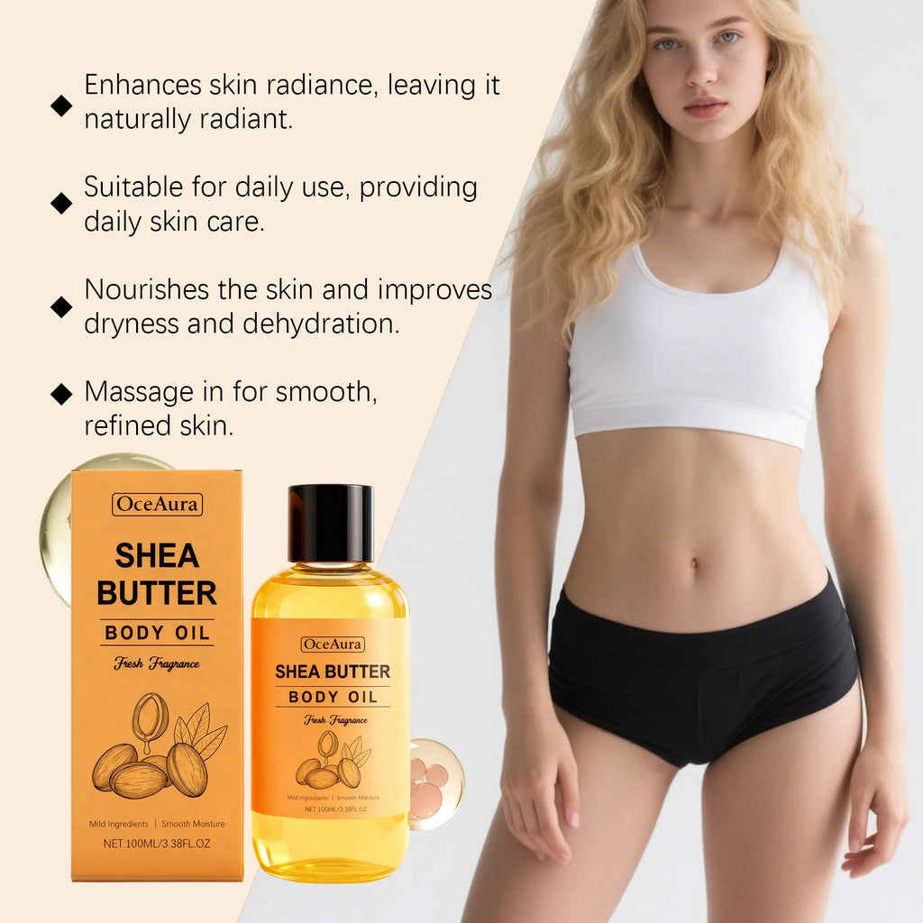 Nourishing Shea Butter Body Oil for Dry Skin Hydration