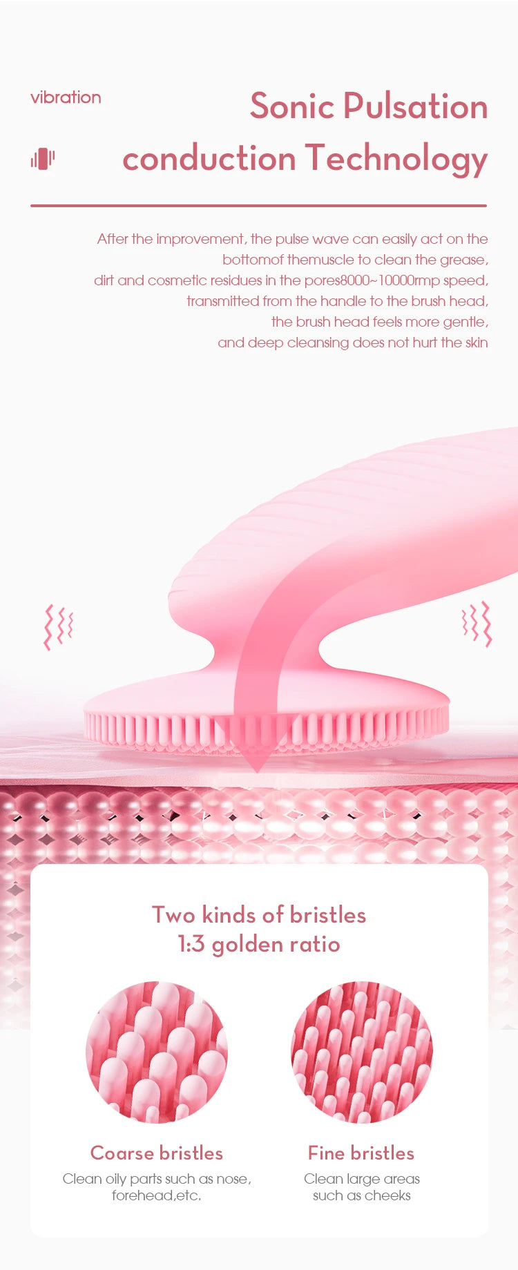 Electric Silicone Facial Cleansing Brush for Deep Pore Exfoliation - 11